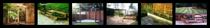 garden pergolas, gates and sleeper beds